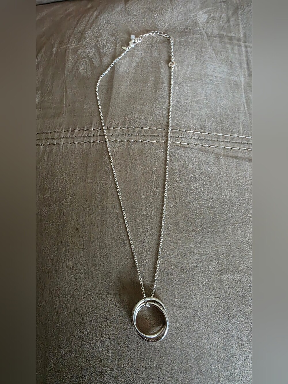 Silver Necklace With Rings
